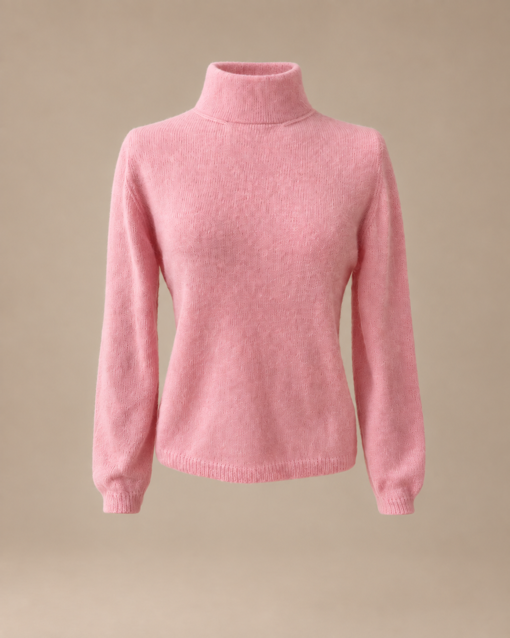 Danira ~ alpaca high neck sweater, powder pink