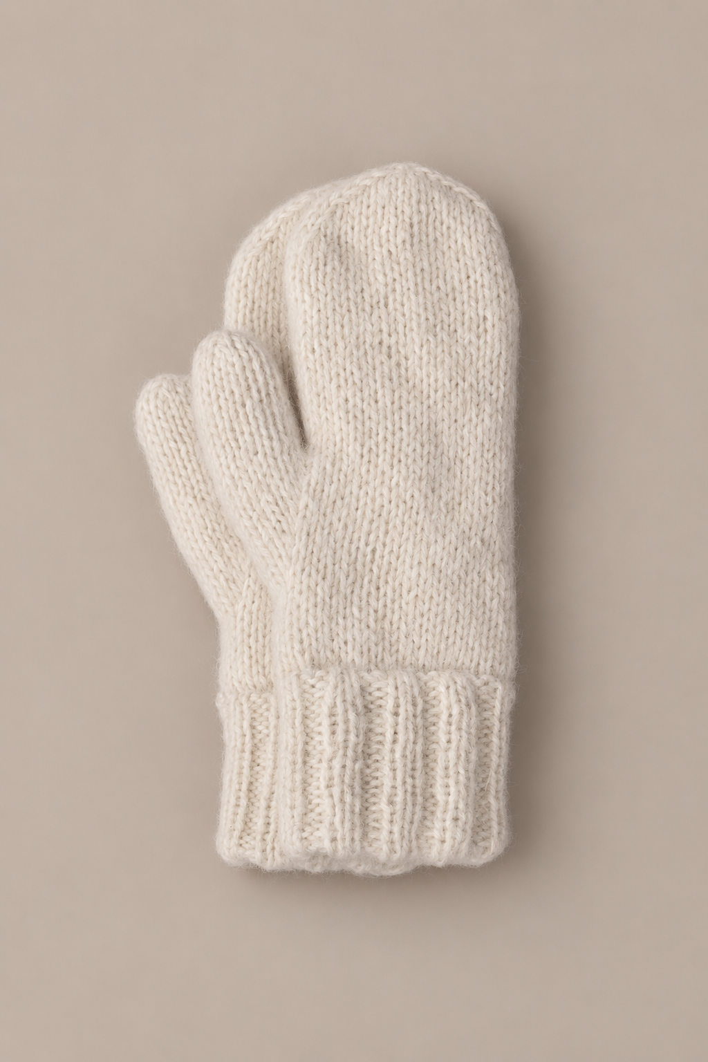 ZARA alpaca mittens cloudy white