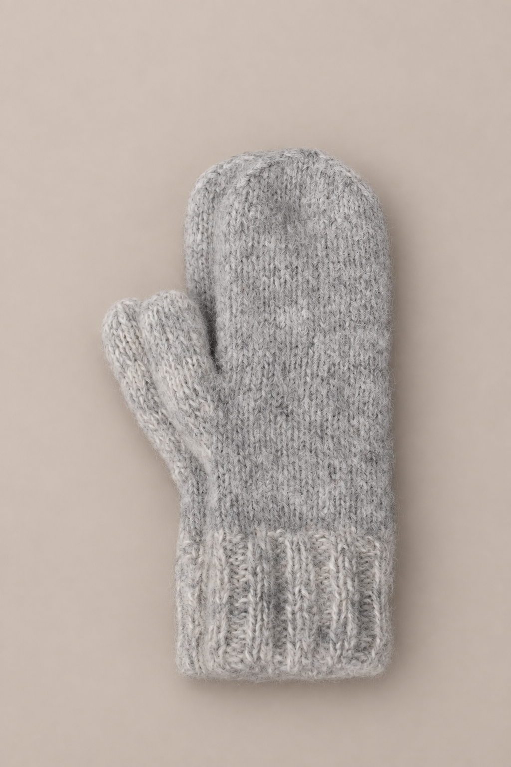 ZARA alpaca mittens light grey/cloudy white