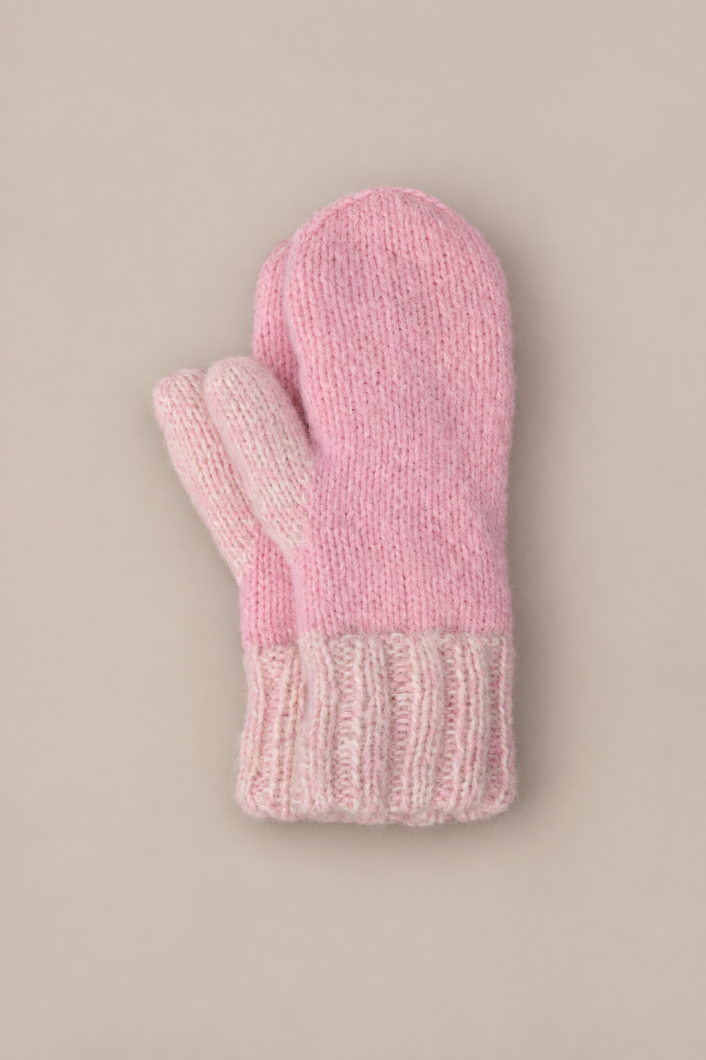 ZARA alpaca mittens powder pink / cloudy white