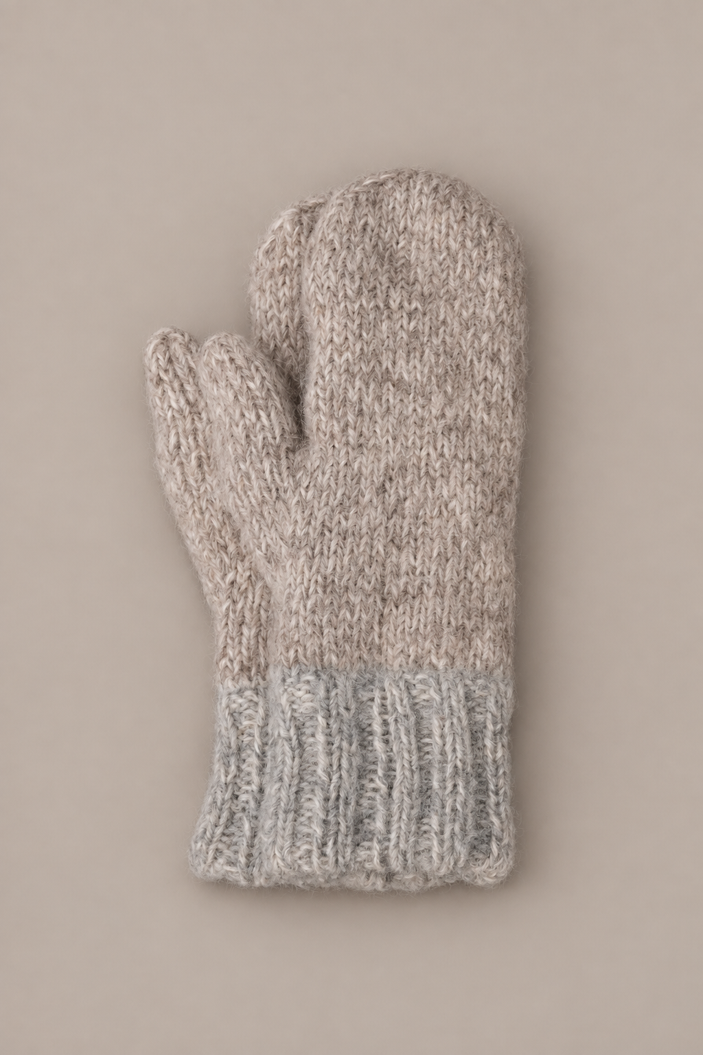 ZARA alpaca mittens light grey / cloudy white / mushroom