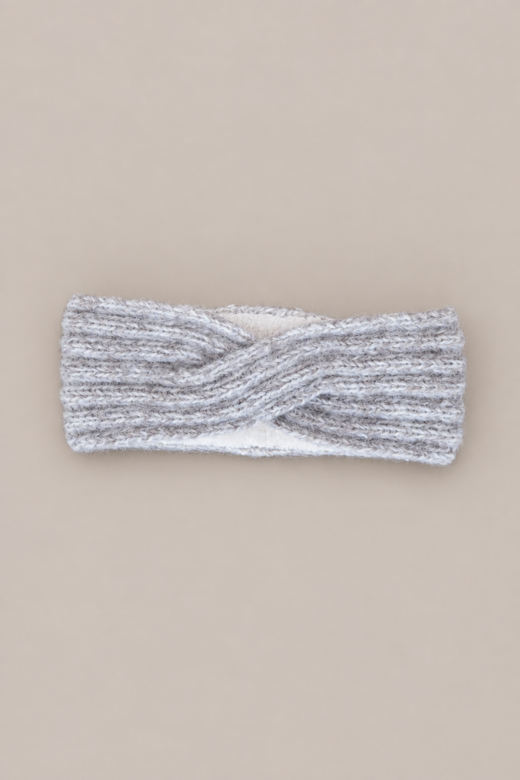 ZENA alpaca headband light grey/cloudy white