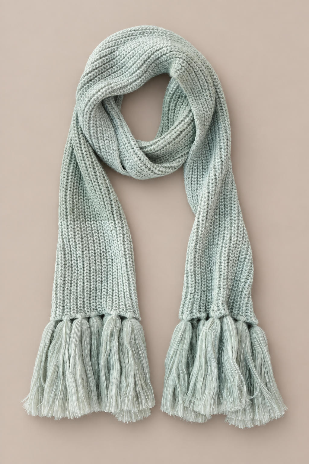 ELARA alpaca scarf with fringes