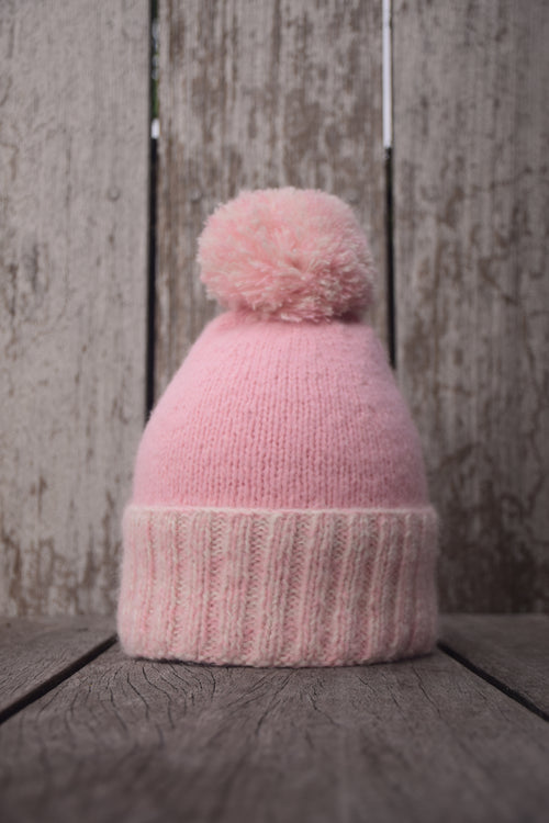ZITA alpaca hat powder pink/cloudy white