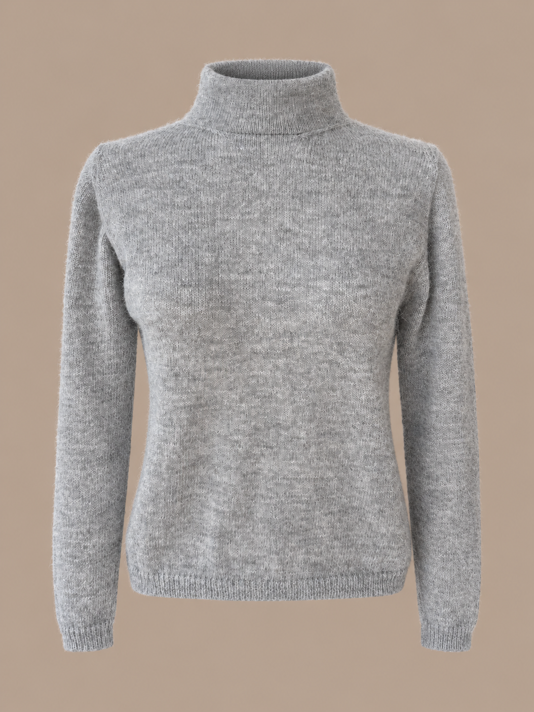 Danira ~ alpaca high neck sweater, light grey