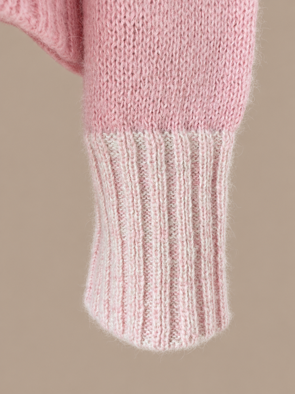 Elysée ~ alpaca hipster high neck sweater, powder pink