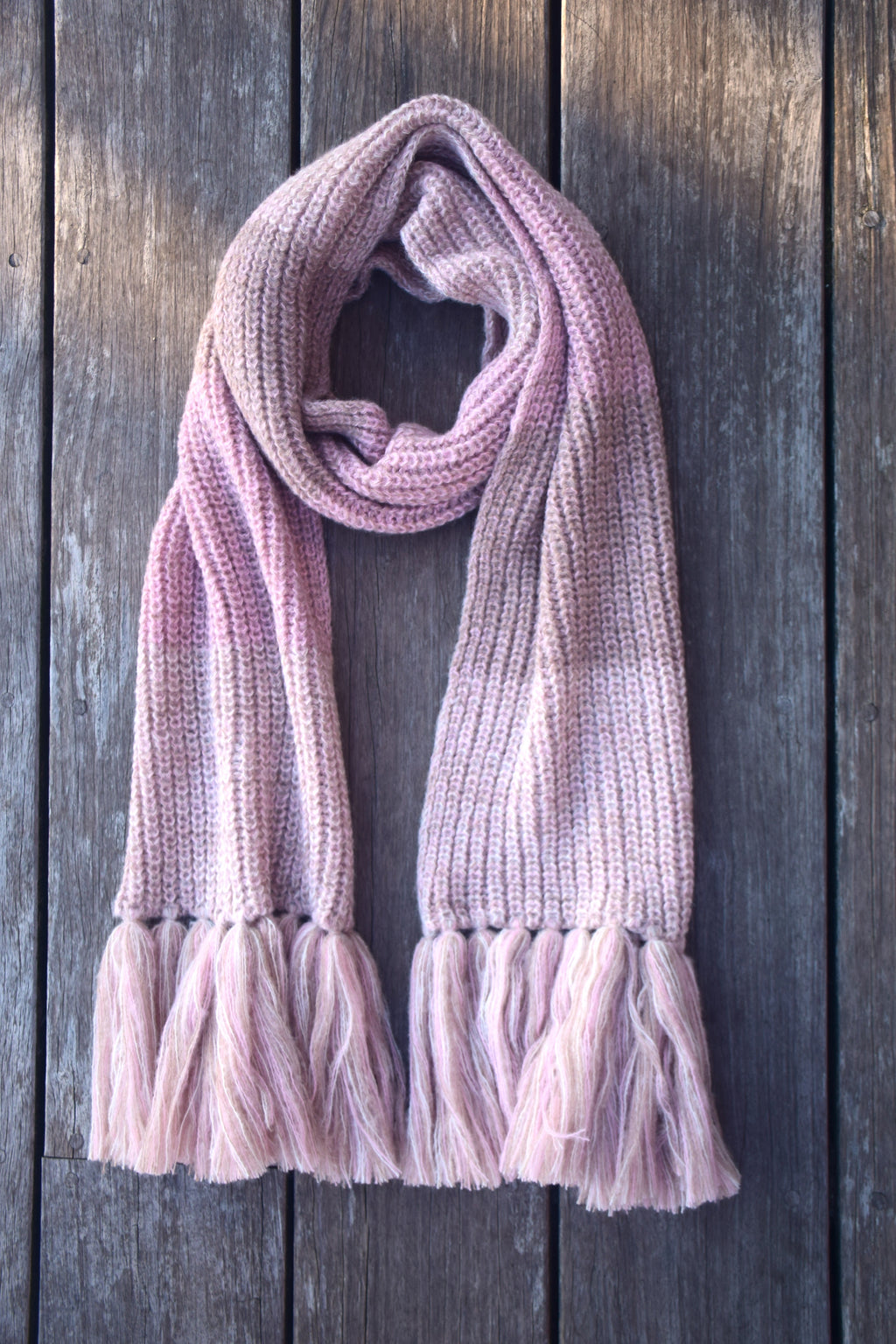 ELARA alpaca scarf with fringes